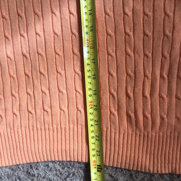 Studio Works Cable Knit Peach Sweater - Picture 16 of 17